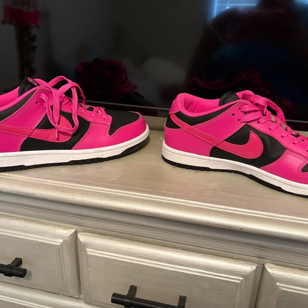 Nike Dunk Low Pink and Black Low-Top Sneakers - Picture 2 of 4